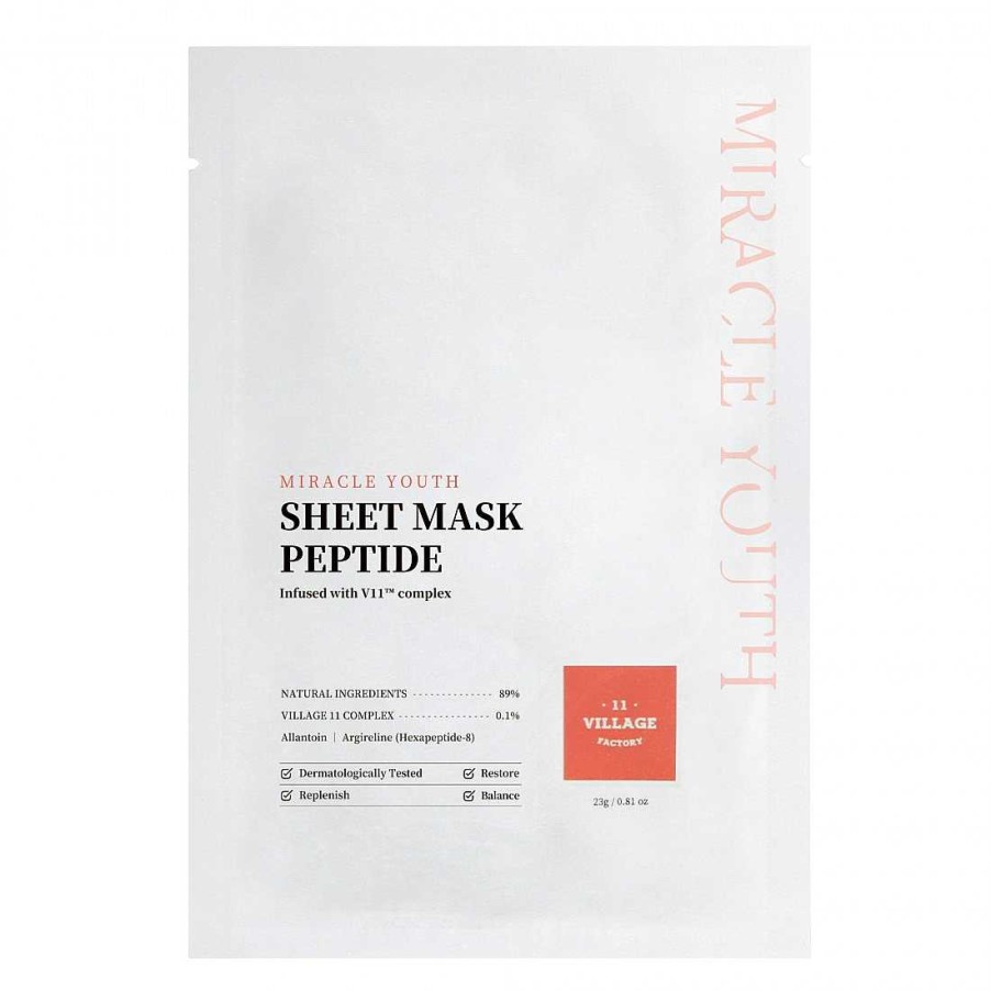 Village 11 Factory Miracle Youth Sheet Mask Peptide Mascarillas